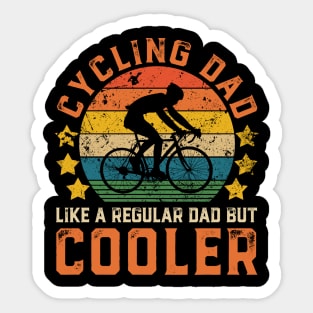 Cycling Dad Funny Vintage Cycling Father's Day Gift Sticker